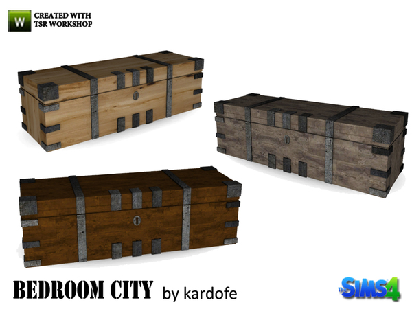 Sims 4 — kardofe_Bedroom City_Trunk by kardofe — Old trunk, to put the foot dela bed, can be used as coffee table