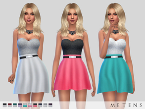 Sims 4 — Amanda Dress by Metens — Comes in 10 colours. Mesh with permission by Sims2fanbg -