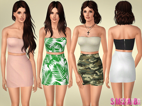 Sims 3 — 461 - Party dress by sims2fanbg — .:461 - Party dress:. Dress in 4 recolors, Recolorable. I hope you like it
