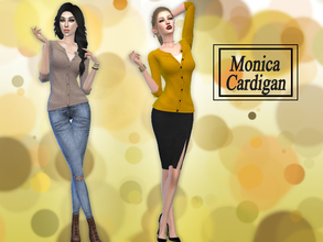 Sims 4 — Monica Cardigan by hutzu2 — 12 colors. For Female sims (teen-&amp;gt;elder) Custom Thumbnail. Enjoy!