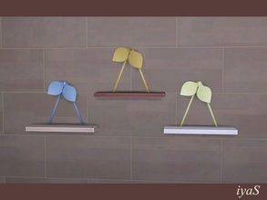 Sims 4 — Autumn Melody Shelf by soloriya — Functional shelf with two leaves. Part of Autumn Melody set. 3 color