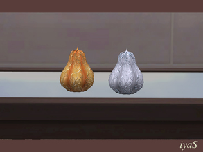 Sims 4 — Autumn Melody Pumpkin by soloriya — Decorative pumpkin with pattern. Part of Autumn Melody set. Golden and