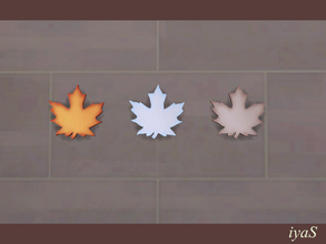 Sims 4 — Autumn Melody Leaf by soloriya — Small decorative autumn leaf. Part of Autumn Melody set. 3 color variations.