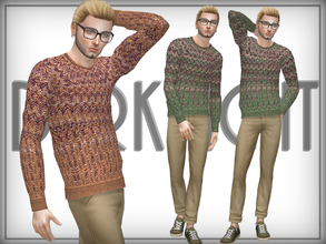 Sims 4 — Knitted Wool-Blend Sweater by DarkNighTt — Knitted Wool-Blend Sweater Have 2 colors. New Mesh. Printed Texture.