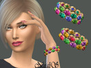 Sims 4 — NataliS_Multicolor gems bracelet by Natalis — Two thread multicolor gems bracelet, FT-FA-FE 2 colors