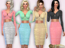 Sims 4 — Harmonia TS4 Set 033 by Harmonia — Inject glamour into your everyday wardrobe with this metallic crackled bralet