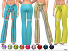 Sims 4 — Embellished Beach Pants by ekinege — Embellished wrap pants. 12 different colors.