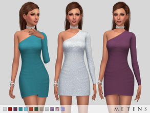 Sims 4 — Alex Dress by Metens — Comes in 12 colours. EA mesh edit by me I hope you like it! :)