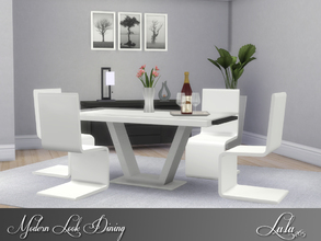 Sims 4 — Modern Look Dining by Lulu265 — Add style to your home with this modern dining set. You can create any number of