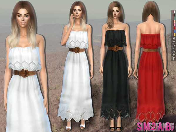 Sims 4 — 215 - Dress with belt by sims2fanbg — .:215 - Dress with belt:. Dress in 8 different colors and new mesh. I hope