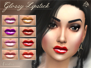 Sims 4 — Glossy Lipstick by Devirose — Intense glossy lipsticks, with touches of light, ideal for all skin types. Eight