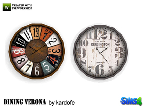 Sims 4 — kardofe_Dining Verona_Clock by kardofe — Great vintage clock in two different models 