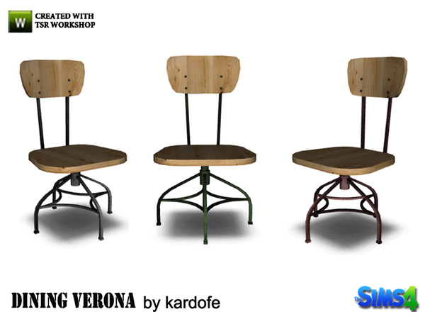 Sims 4 — kardofe_Dining Verona_Dining Chair by kardofe — Antique school chair, which is now perfect in our