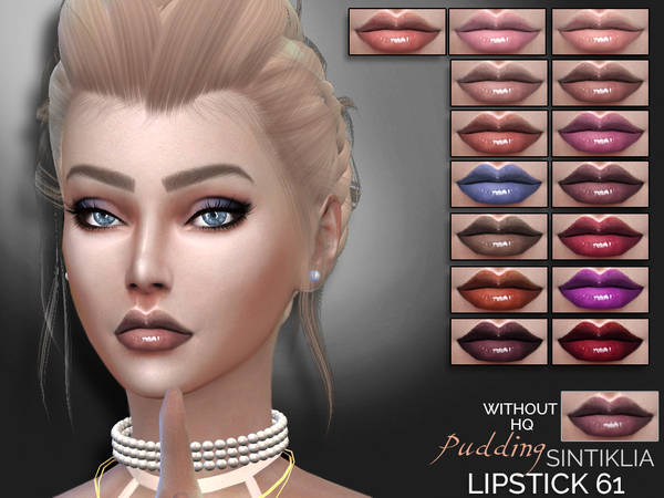 Sims 4 — Sintiklia - Lipstick 61 by SintikliaSims — 15 colors HQ texture With thumbnails