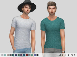 Sims 4 — Delfino T-shirt by Metens — Simple at its best - because each man needs basic t-shirts! Comes in 14 colours. I