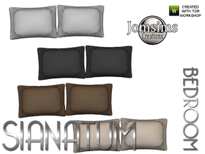 Sims 4 — sianatum bedroom cushions bed by jomsims — sianatum bedroom cushions bed
