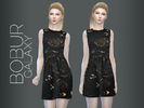 Sims 4 — Bobur galaxy dress by Bobur2 — standalone 1 color HQ texture with thumbnail for you!!!
