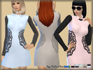 Sims 4 — Mendi Dress by bukovka — The dress is designed for women from teenager to adulthood. It is decorated with lace.