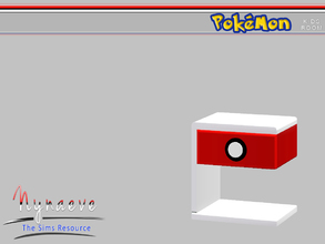 Sims 3 — Pokemon Nightstand Left by NynaeveDesign — Pokemon Bedroom - Pokemon Nightstand Left Located in: Surfaces - End