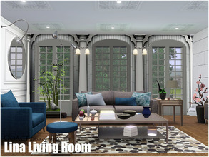 Sims 3 — Lina Living Room by QoAct — QoAct Design Workshop | 2016 Living Room Collection Set Content: - Lina Large End