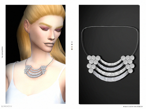 Sims 4 — Maxi Coins Necklace by serenity-cc — - new mesh - compatible with sliders - compatible with HQ mod - 4 colors -