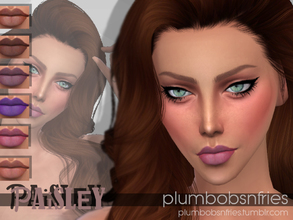 Sims 4 — PnF | Paisley by Plumbobs_n_Fries — New Lipstick 6 Colours Both genders Teen through Elders 