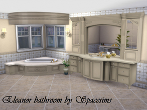 Sims 4 — Eleanor bathroom by spacesims — This is a large timeless master bathroom with elegant furniture that makes this