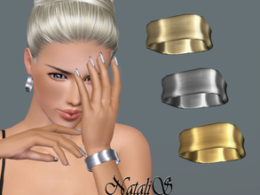 Sims 3 — NataliS TS3 Hoop rectangular bracelet FT-FA by Natalis — Metal hoop rectangular earrings. FT-FA-YA