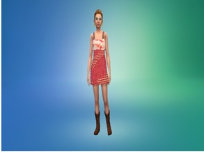 Sims 4 — So Bored Teen Dress by emsam2 — Short summer dress for when your teen doesnt know what to wear.