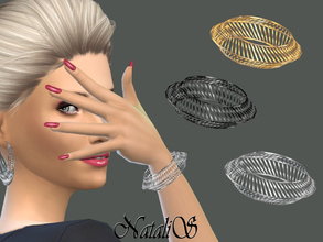 Sims 4 — NataliS_Mesh Hoop Bracelet by Natalis — Wire mesh hoop bracelet. FT-FA-YA 3 colors