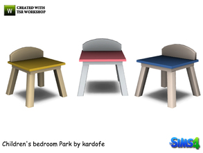 Sims 4 — kardofe_Children's bedroom park_Chair by kardofe — Fun and comfortable wooden stool decorated with bright