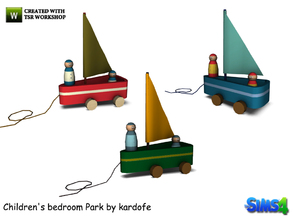 Sims 4 — kardofe_Children's bedroom park_Drag boat by kardofe — Fun boat with two sailors on board and a large candle, in