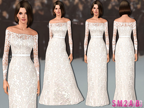 Sims 3 — 463 - Lace Wedding Dress by sims2fanbg — .:463 - Lace Wedding Dress:. Dress in 4 recolors, Custom mesh,