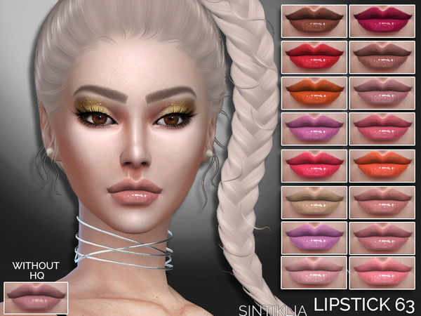 Sims 4 — Sintiklia - Lipstick 63 by SintikliaSims — Lipstick with bigger form(then standard) and "smiling