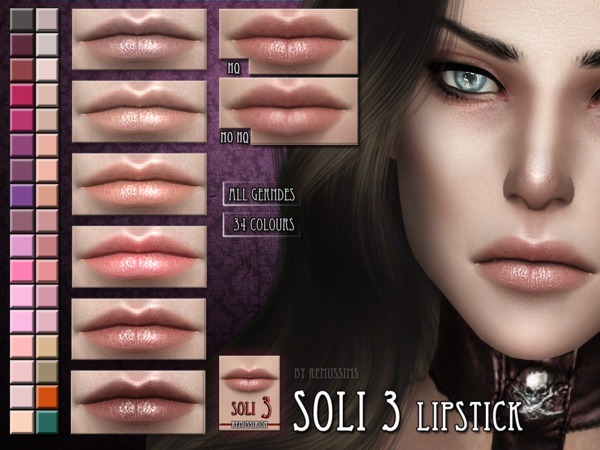 Sims 4 — Soli lipstick 3 - male and female by RemusSirion — Soli Lipstick 3 for TS4 :) This is one of three nude