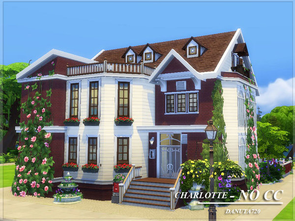 Sims 4 — Charlotte. by Danuta720 — A small house located in the historic district of Willow Creek for a young family.