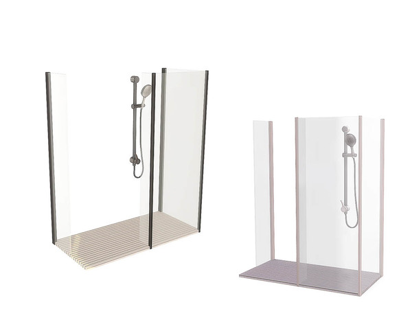 Sims 4 — Black White Bathroom - Shower by ung999 — Black White Bathroom - Shower Color Options : 2
