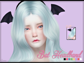 Sims 4 — Yume - Bat Headband by Zauma — Hello! ^^ Little headband with bat wings in several colors for females shows as