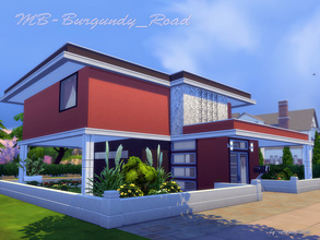 Sims 4 — MB-Burgundy_Road by matomibotaki — MB-Burgundy_Road Modern and luxury family home. Details: Entrance, hall,