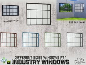 Sims 4 — Industry Windows 2x1 Tall Small by BuffSumm — Part of the *Build Industry Set* Created by BuffSumm @ TSR