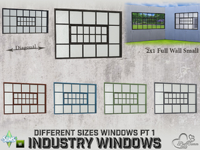 Sims 4 — Industry Windows 2x1 Full Small Close by BuffSumm — Part of the *Build Industry Set* Created by BuffSumm @ TSR