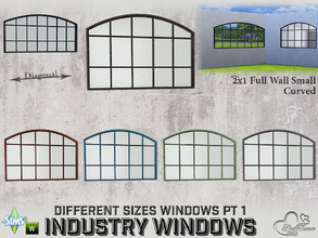 Sims 4 — Industry Windows 2x1 Full Curved Small by BuffSumm — Part of the *Build Industry Set* Created by BuffSumm @ TSR