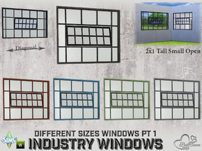 Sims 4 — Industry Windows 2x1 Tall Small Open by BuffSumm — Part of the *Build Industry Set* Created by BuffSumm @ TSR