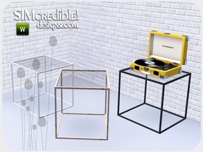 Sims 3 — Worry Less glass end table by SIMcredible! — by SIMcredibledesigns.com available at TSR