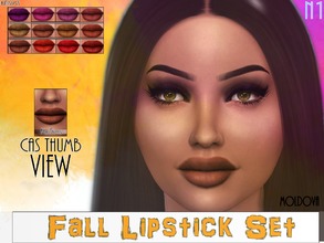 Sims 4 — Fall Lipstick Set _ N1 by -KaiSims- — Fall Lips are here! I created my first Fall Lipstick Set. Beautiful warm