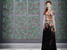 Sims 4 — Bobur flora gown + HQ - Luxury Party needed by Bobur2 — standalone 1 color HQ texture with thumbnail compatible