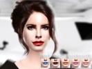 Sims 4 — Lana Del Rey Lipstick Collection by GramsSims — Lana Del Rey Lipstick Collection 6 Swatches Natural Rose Matte
