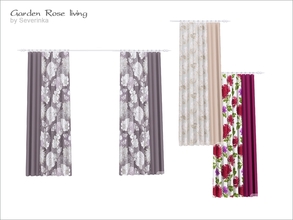 Sims 4 — [GardenRose] TS4 - curtain by Severinka_ — Curtain, size 3 cell From the set of 'Garden Rose living' 3 colors
