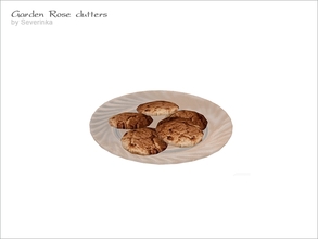 Sims 4 — [GardenRose] TS4 - plate with 5 oat cookies by Severinka_ — Plate with 5 oat cookies From the set of 'Garden