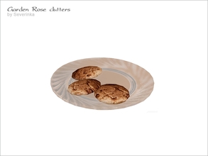 Sims 4 — [GardenRose] TS4 - plate with 3 oat cookies by Severinka_ — Plate with 3 oat cookies From the set of 'Garden